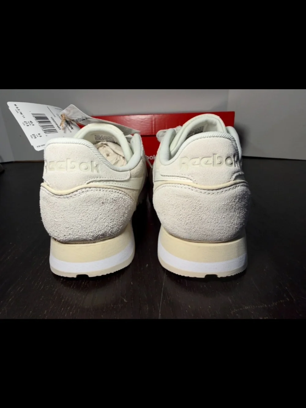 Reebok Classic Leather Running Shoes Sneakers Chalk/Sand/White Unisex M9.5/W11